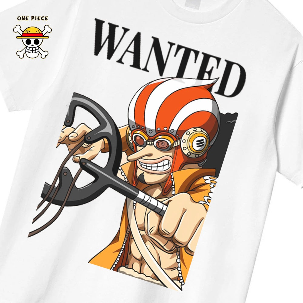 Ctsyyds Kaos Pria T-shirt Baju Kaos Oversize | Anime Raja Pencuri（One Piece） Luffy Kulit Putih | Vintage Longgar Kaos Washed Pria Baju