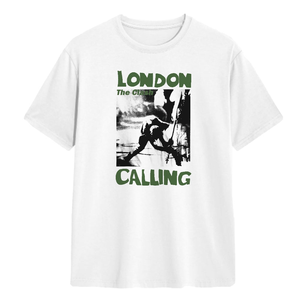 Cotton short T-shirt American retro oversize print round neck street style short sleeve