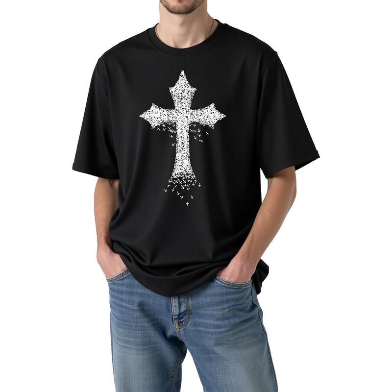 baju y2k style cowok Jesus American retro oversize cotton T-shirt printed round neck street style short sleeve Unisex Soft Polos Pria Pendek Kaos Layer Sablon Tee Distro High Combed 