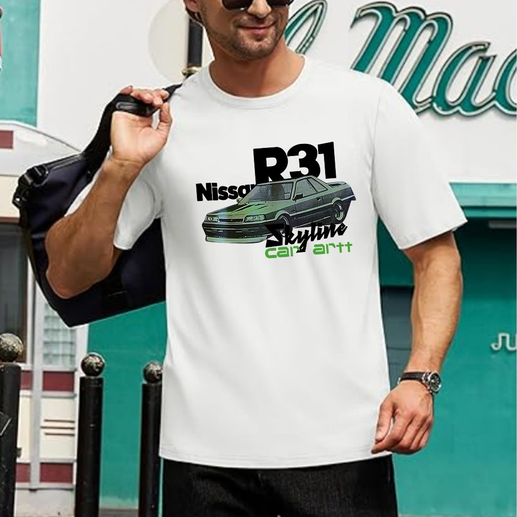 Original car design printing cotton round neck T-shirt teenagers short-sleeved loose versatile tops