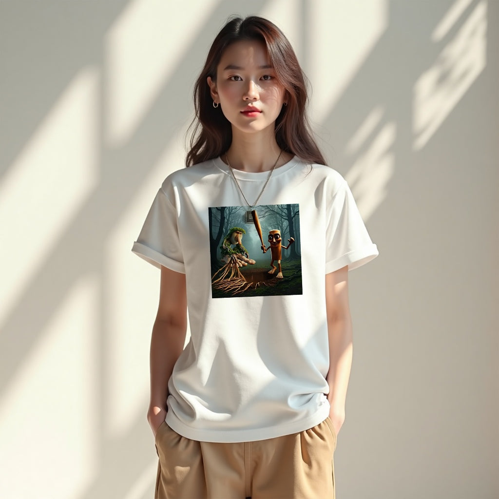 kaos anomali cowok Tung Tung Tung Sahur T Shirt  T Shirt Men's