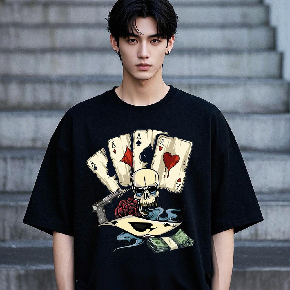 Oversized Wisdom T-Shirt, Oversized T-Shirt, Black, Unisex - Combed Cotton 20s