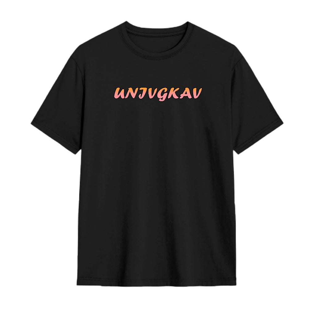 Black Cute Cat Collection Cotton Round Neck Short Sleeve Printed Women's Trendy T Shirt