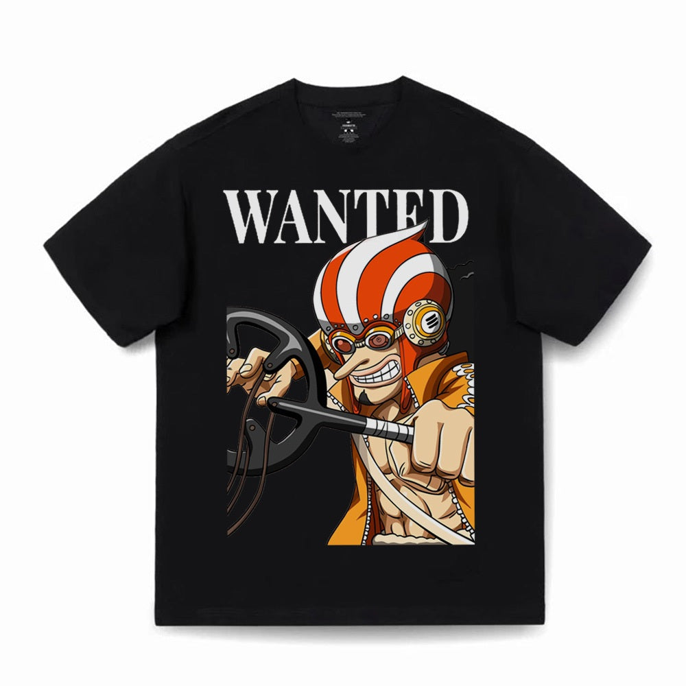 Ctsyyds Kaos Pria T-shirt Baju Kaos Oversize | Anime Raja Pencuri（One Piece） Luffy Kulit Putih | Vintage Longgar Kaos Washed Pria Baju