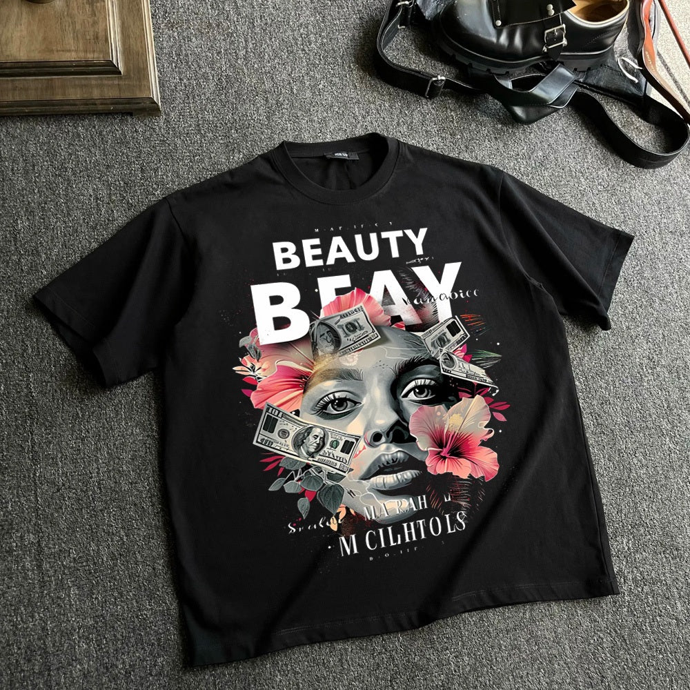 Oversized Wisdom T-Shirt, Oversized T-Shirt, Black, Unisex - Combed Cotton 20s