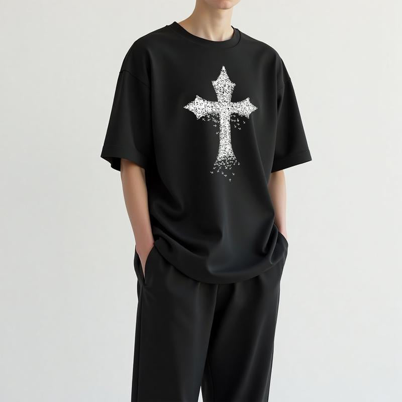 baju y2k style cowok Jesus American retro oversize cotton T-shirt printed round neck street style short sleeve Unisex Soft Polos Pria Pendek Kaos Layer Sablon Tee Distro High Combed 