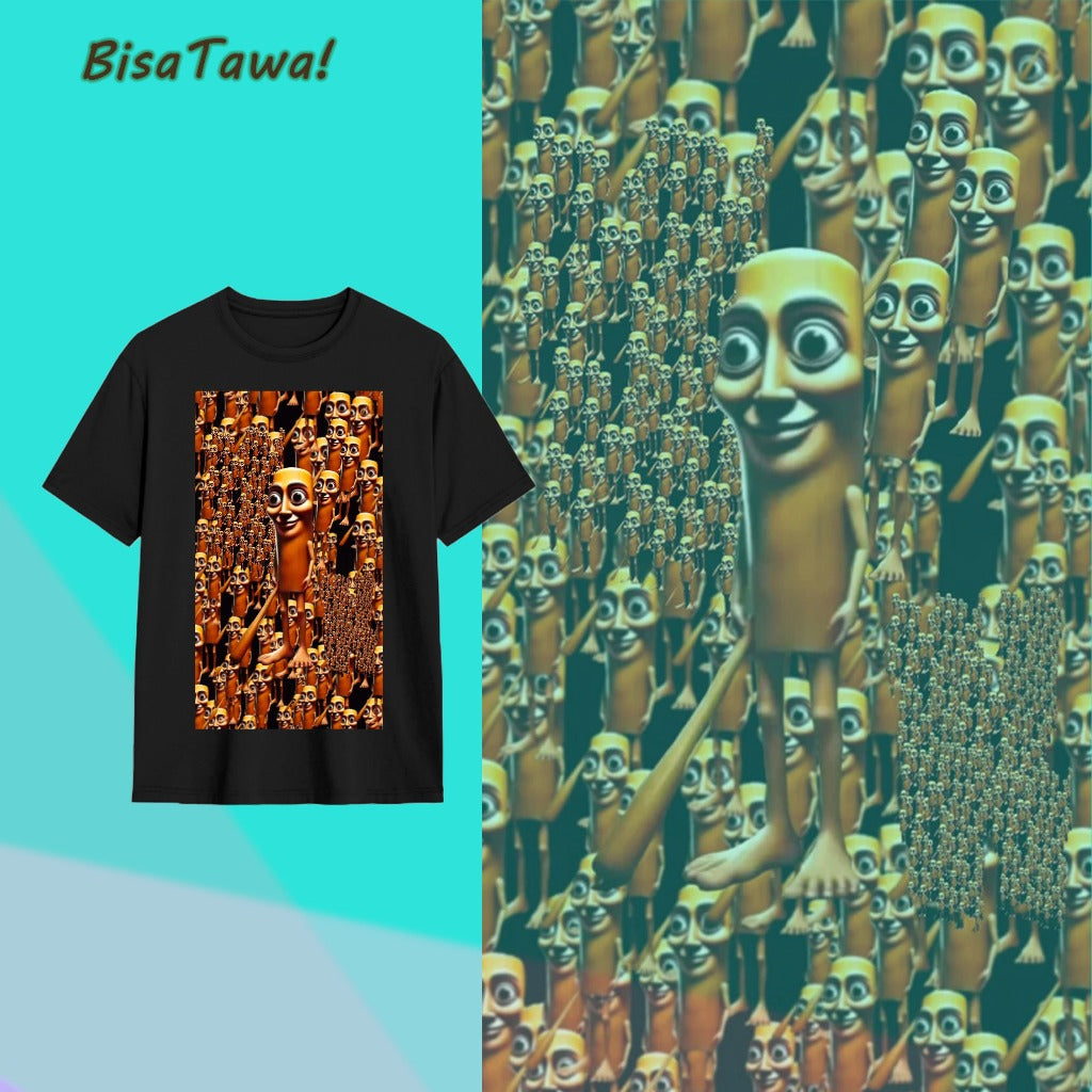 tung tung sahur kaos Kaos Cetak Lucu untuk Pria dan Wanita  Distro Baju Pendek Dewasa