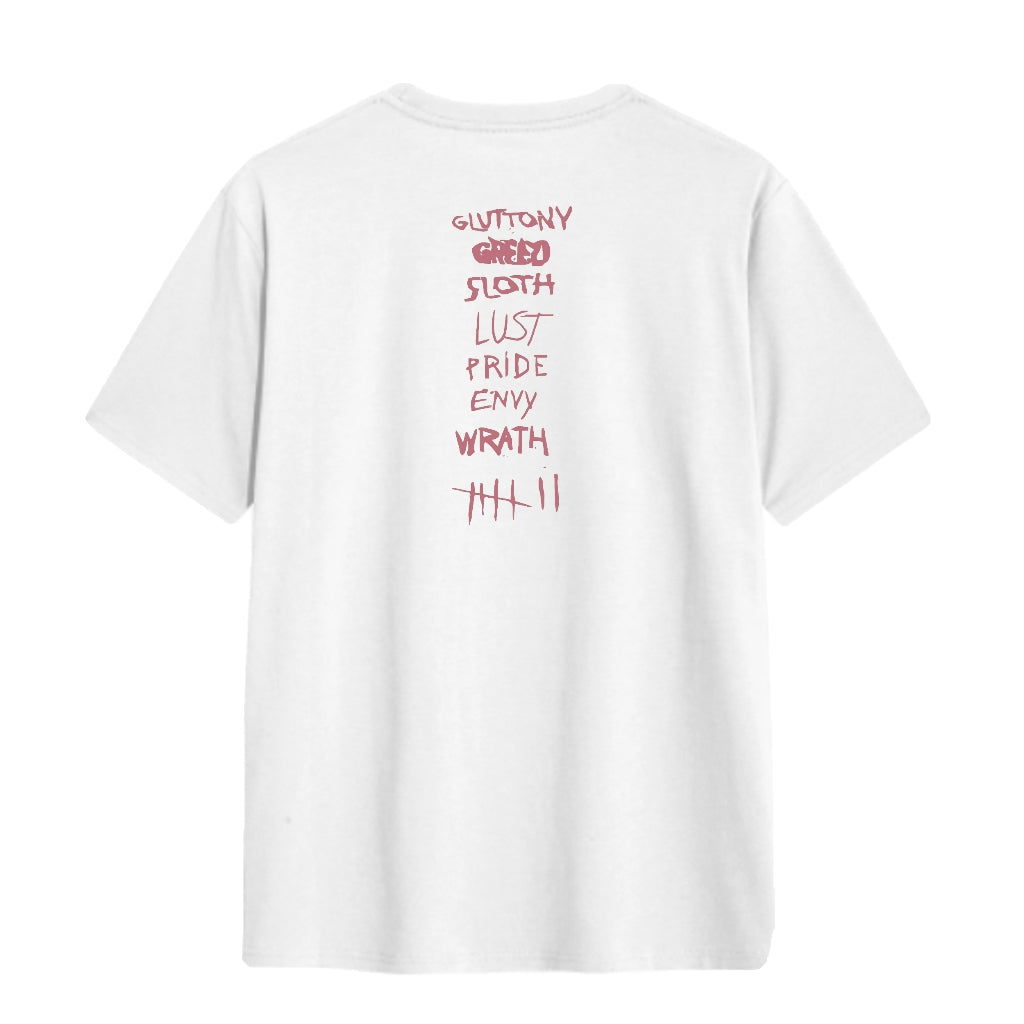 White cotton round neck short T-shirt Y2K American vintage Teenage street tide tops