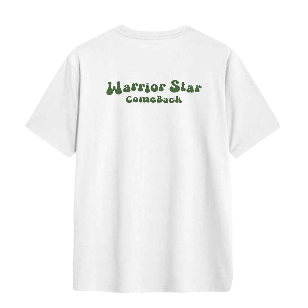 Cotton short T-shirt American retro oversize print round neck street style short sleeve