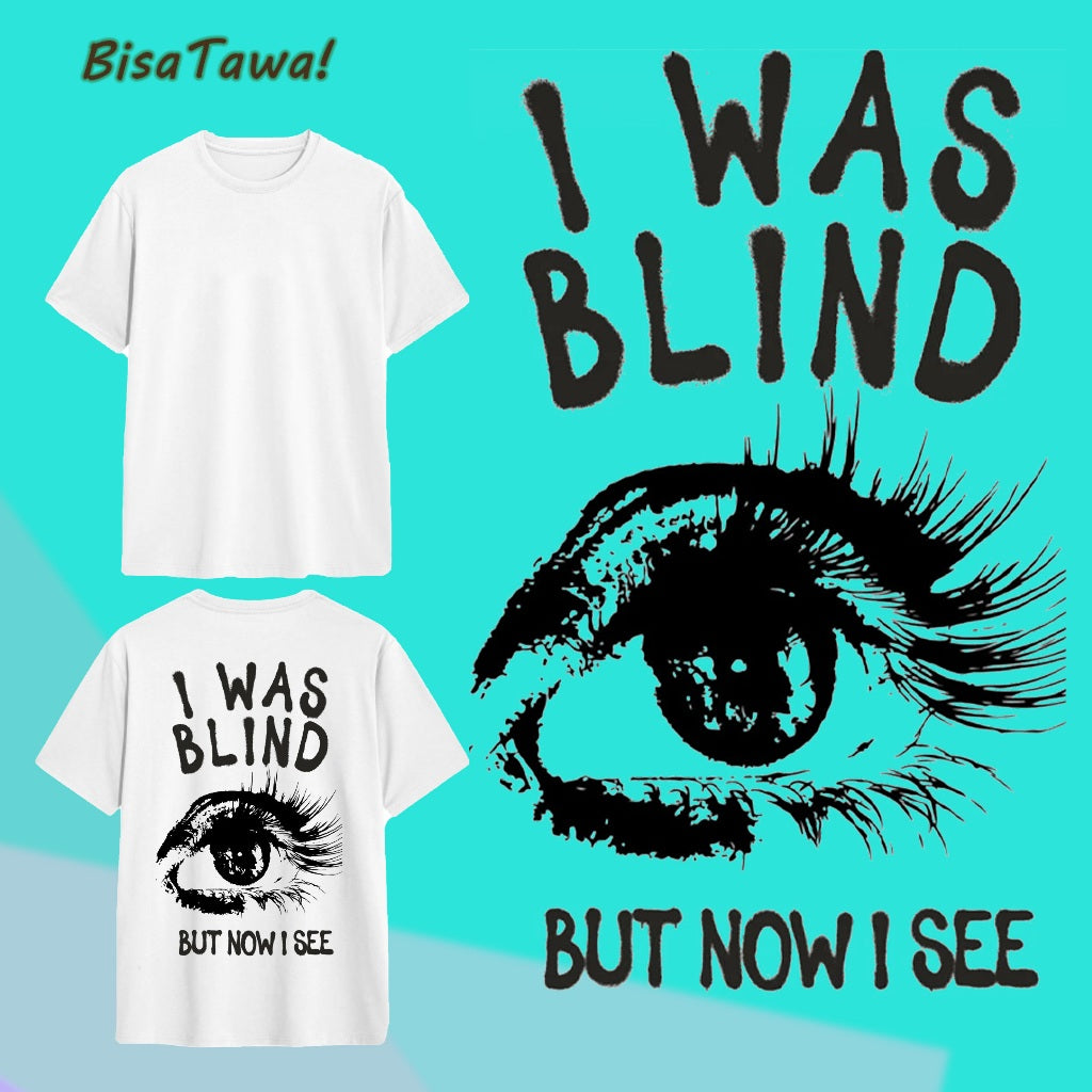 tees vintage Kaos Cetak Huruf Mata Besar Tren Mode Kontemporer Baju Pria Kaos Oblong