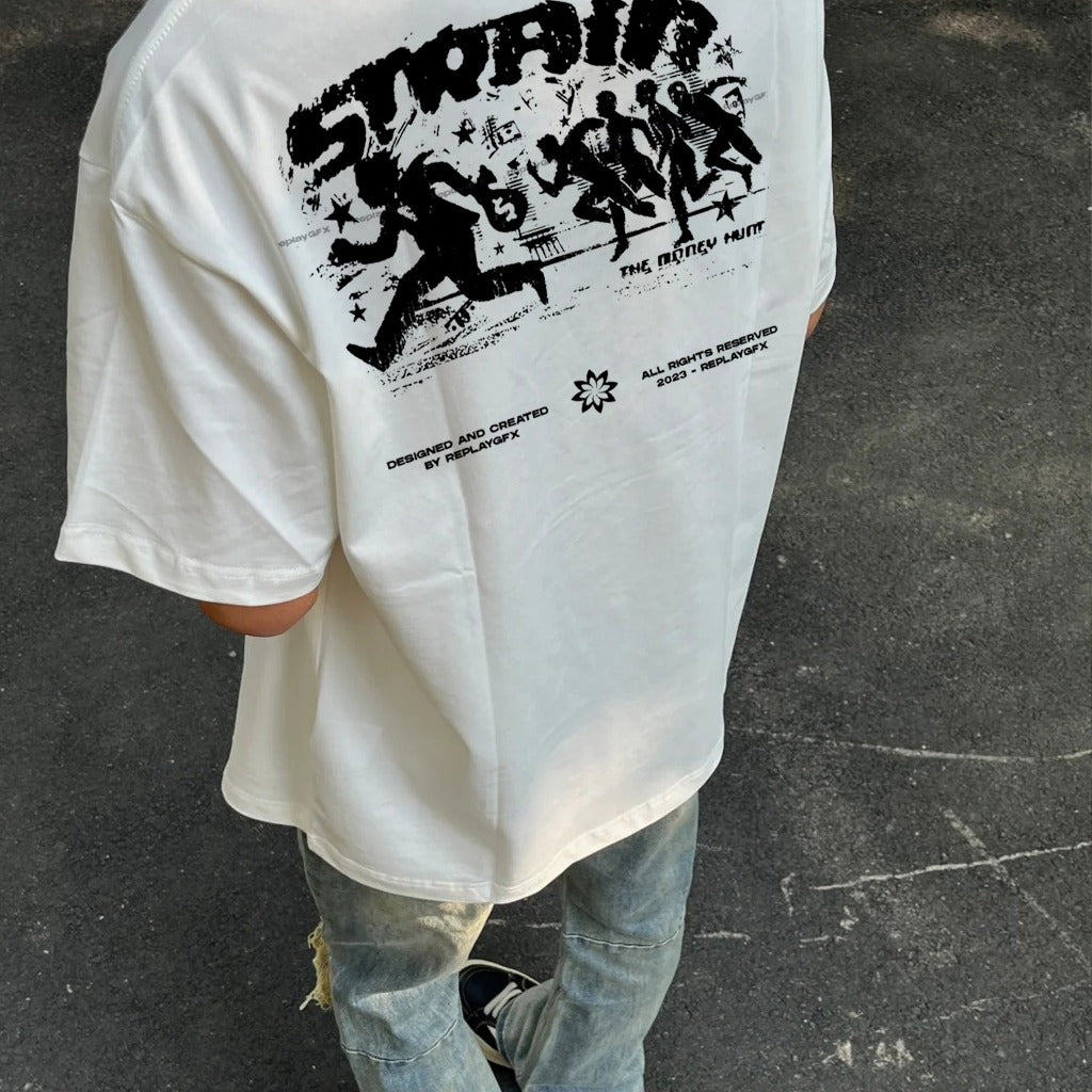 tees vintage Kaos Unisex Gaya Sastra Y2K Mode Kontemporer Kaos Katun Baju Hitam