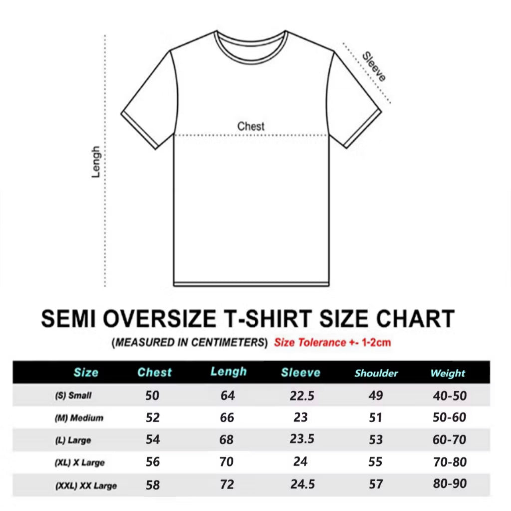 Oversized Box Fit T-Shirt Collection 'All We Have is Now' in Black & White – Cotton Combed 20s