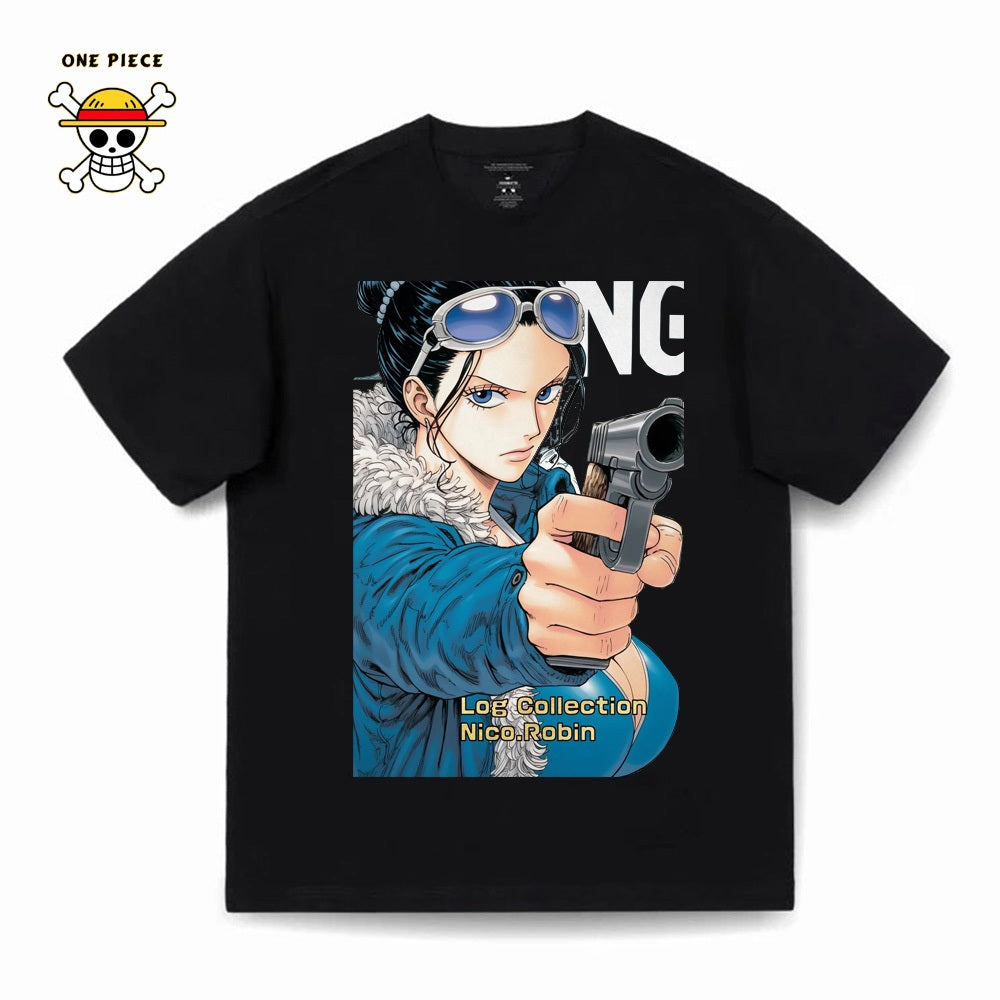 Ctsyyds Lobin Kaos Pria T-shirt Baju Kaos Oversize | Anime Raja Pencuri（One Piece） Luffy Kulit Putih | Vintage Longgar Kaos Washed Pria Baju