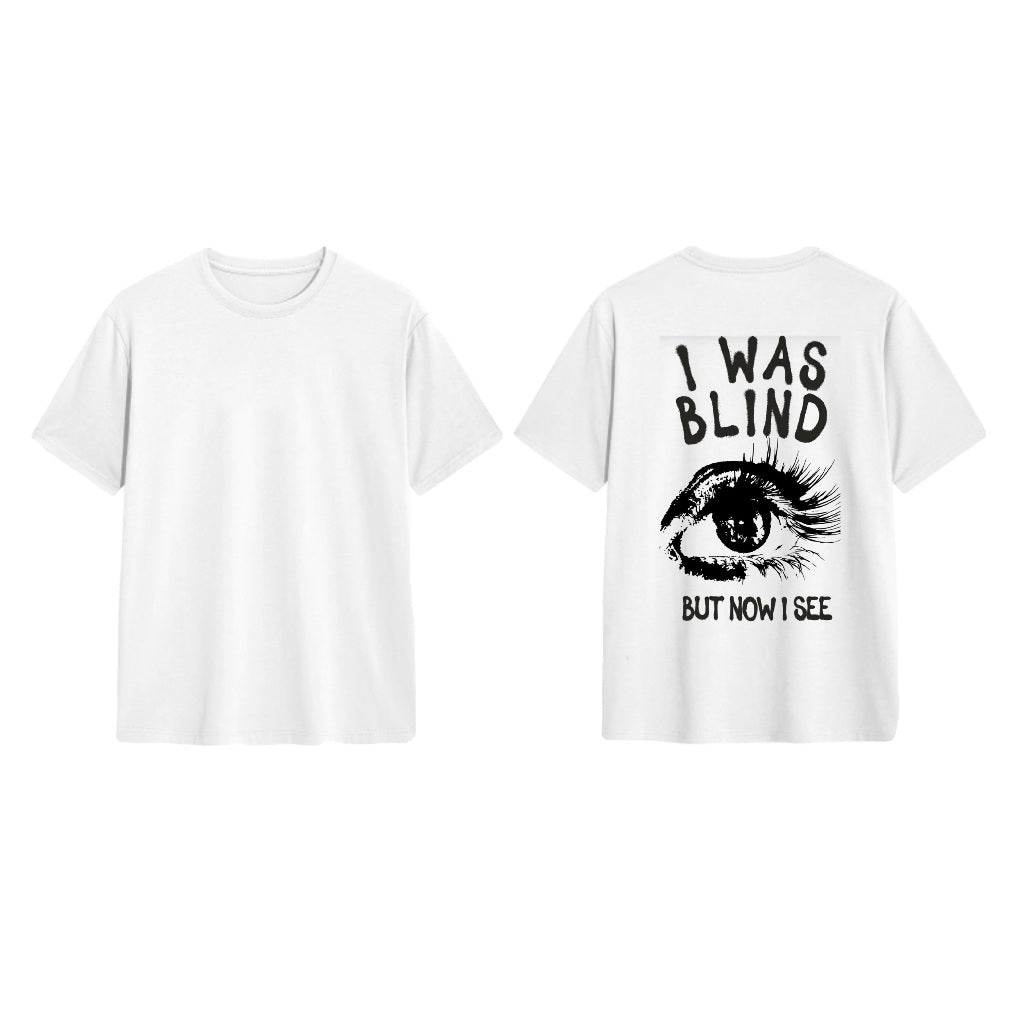 tees vintage Kaos Cetak Huruf Mata Besar Tren Mode Kontemporer Baju Pria Kaos Oblong