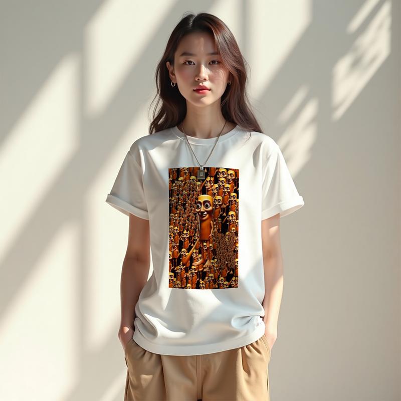tung tung sahur kaos Kaos Cetak Lucu untuk Pria dan Wanita 