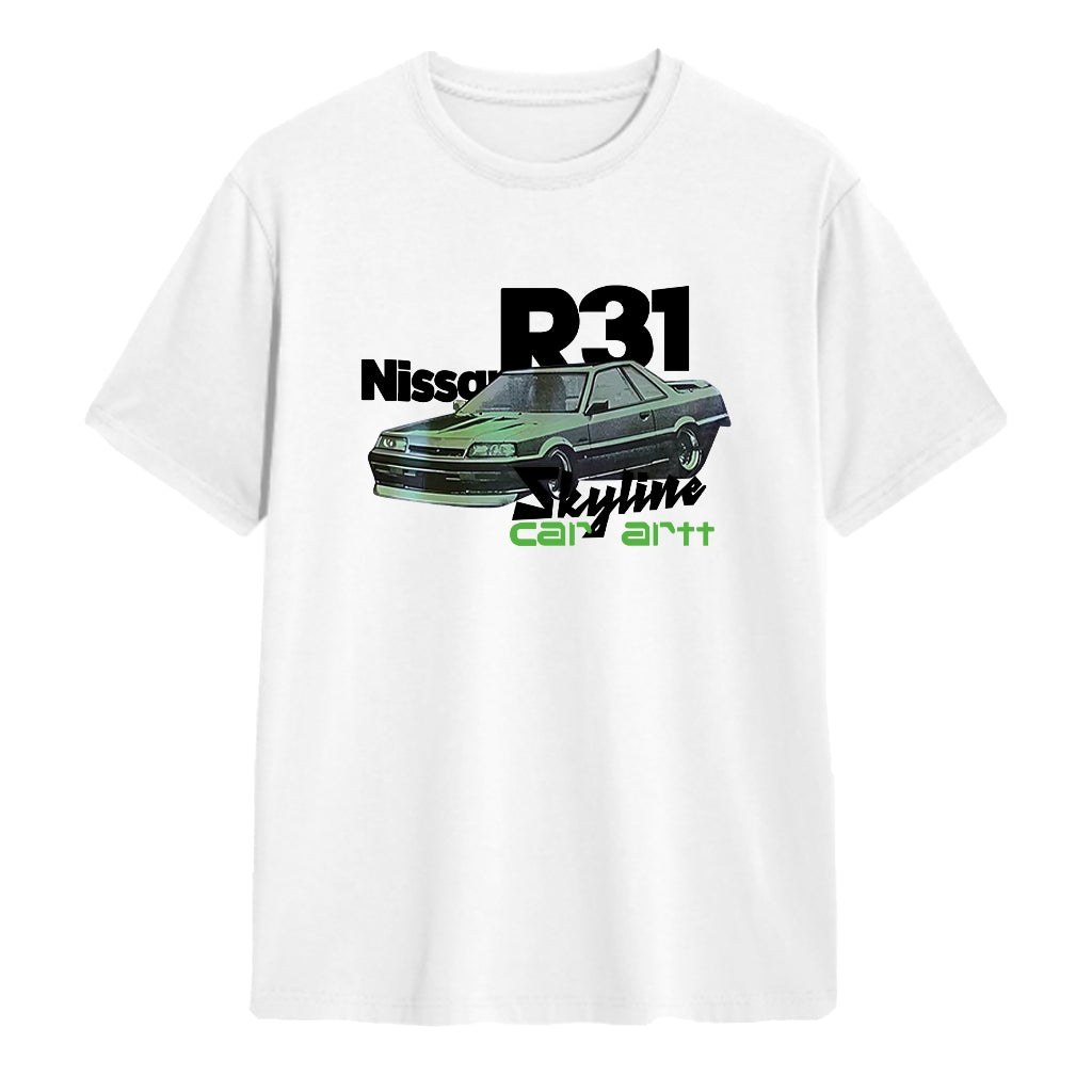 Original car design printing cotton round neck T-shirt teenagers short-sleeved loose versatile tops