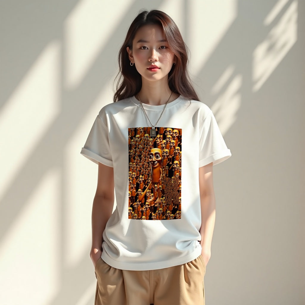 tung tung sahur kaos Kaos Cetak Lucu untuk Pria dan Wanita  Distro Baju Pendek Dewasa